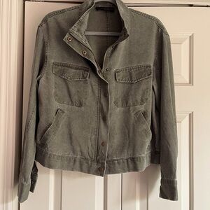Jane & Delancey Green soft denim jacket.